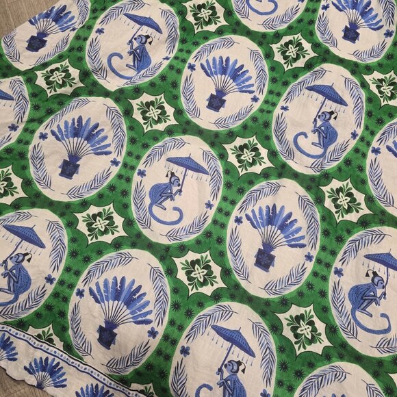 Isla Payal  COMO MIDI | MONKEY CHINOISERIE JADE & Blue Floral Print Maxi Dress S - Picture 7 of 12